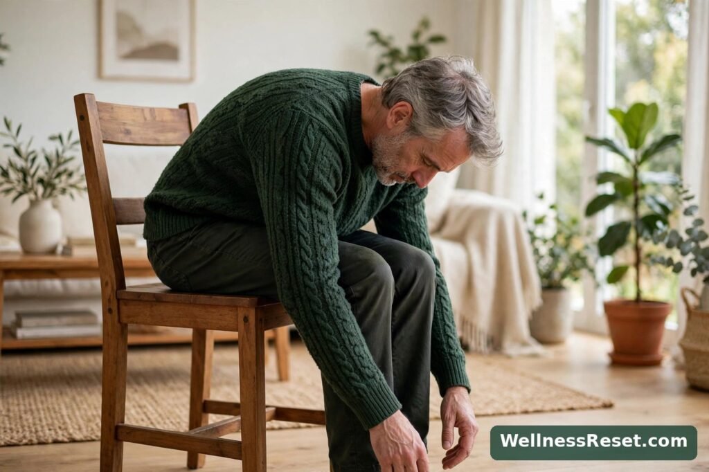 Seated forward fold on a chair — Wellness Reset